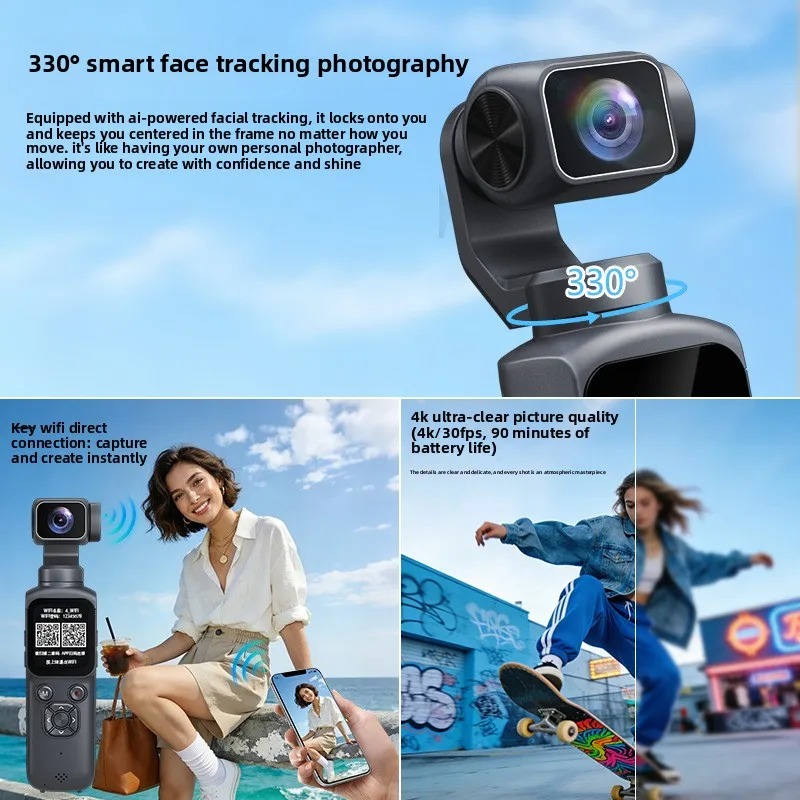 Câmera Pocket 3 4K HJD05 com 3 - Action Camera 4K avaliação e preço